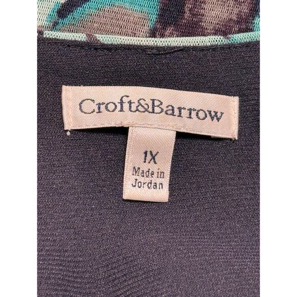 Croft and Barrow Printed Ruffled Blouse, Size 1X - Picture 5 of 5